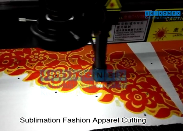 Printed fashion apparel laser cutting