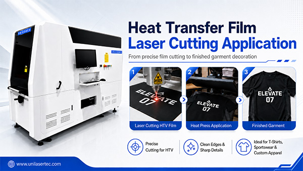 Heat Transfer Vinyl Laser Cutting Application for T-Shirts, Sportswear and Custom Apparel
